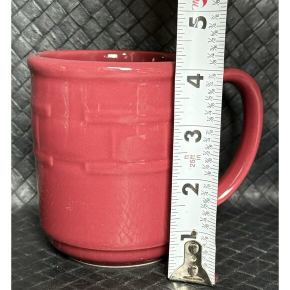 Longaberger Coffee Mugs Red Set Of 2 Ceramic - Picture 9 of 10